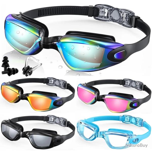 Lunettes de Natation Adulte Anti-Bu�e, �tanches, Protection UV, Homme Femme, Enfant