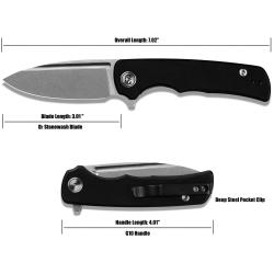 Couteau Miguron Talism Lame Acier D2 Manche G10 Noir Linerlock MGR810WBK