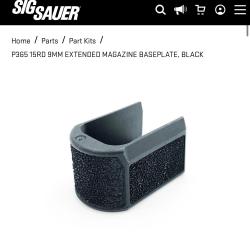 SIG SAUER P365X / P365-XL / P365-XMACRO - NEUF - Extension de chargeur Officiel - Capacit&eacute; 15