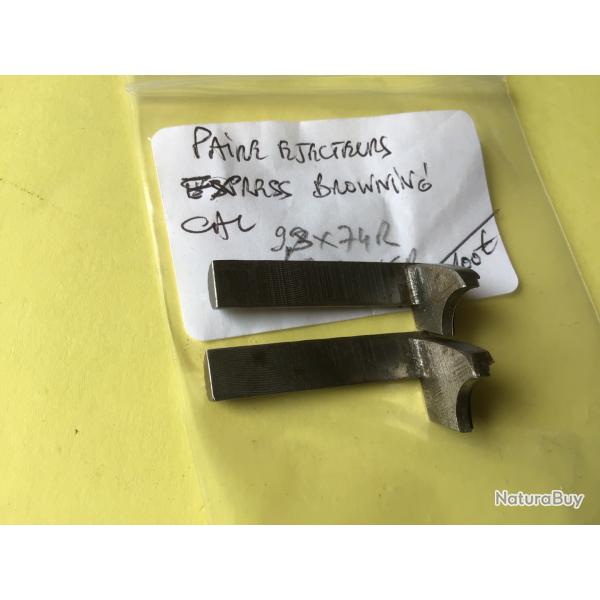 VENDU PAR LE-CUIRASSIER PAIRE �JECTEURS  EXPRESS BROWNING CAL 9,3 X 74R