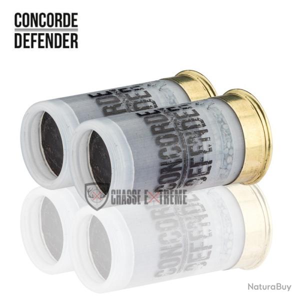 4 Cartouches CONCORDE DEFENDER Mini Ballablanc Cal 12/50 - Blanc