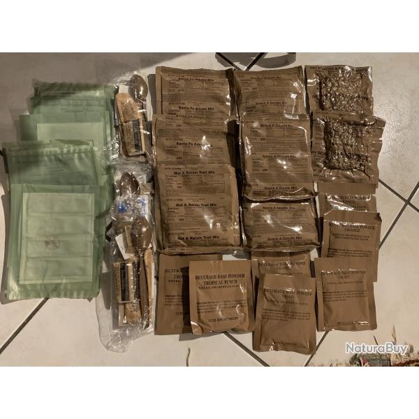 Lot de Restes de Rations MRE EPA Halal et Kasher