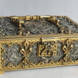 Coffret &agrave; bijoux bronze n&eacute;o-Renaissance Napol&eacute;on III