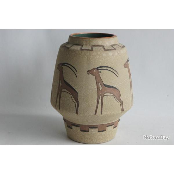 Vase c�ramique Gazelles Gmunder keramik Austria