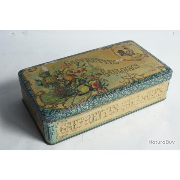 Bo�te t�le lithographi�e Gaufrettes Gauloises H. Telli� & Cie Paris