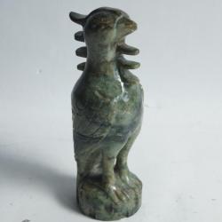 Ancienne pierre sculpt&eacute;e Fleur quartz rose Chine