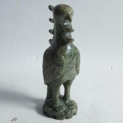 Ancienne pierre sculpt&eacute;e Fleur quartz rose Chine