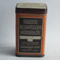 Bo&icirc;te t&ocirc;le lithographi&eacute;e Farine de moutarde d&eacute;shuil&eacute;e Pharmacie