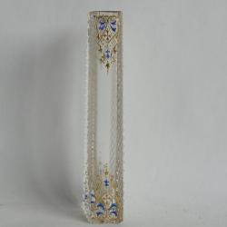 Ancien Vase Soliflore cristal &eacute;maill&eacute; or