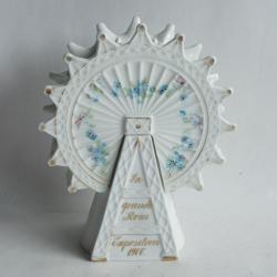 Bouteille porcelaine La Grande roue Exposition universelle Paris 1900