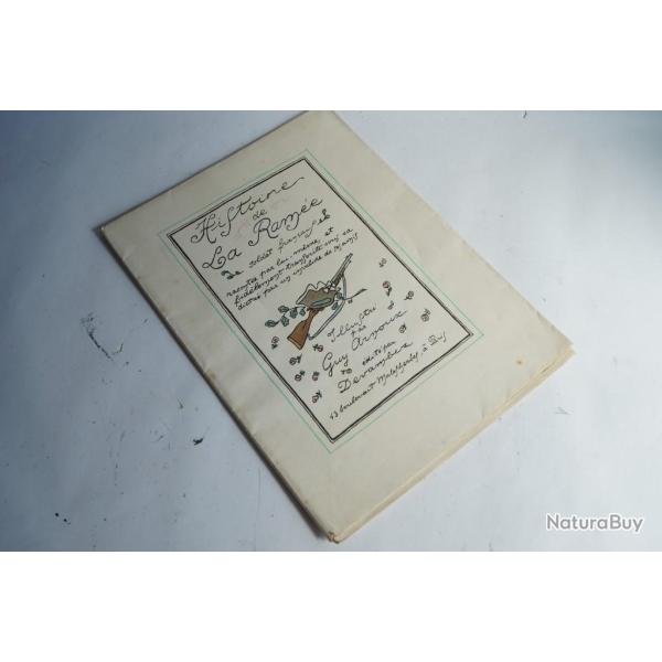 Histoire de la ram�e Guy Arnoux Dessin original d�dicac� 1918