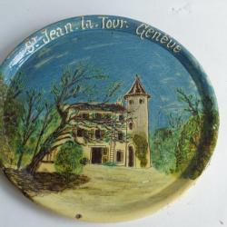 Plat terre verniss&eacute;e St Jean la Tour Gen&egrave;ve A Liotard Ferney Voltaire