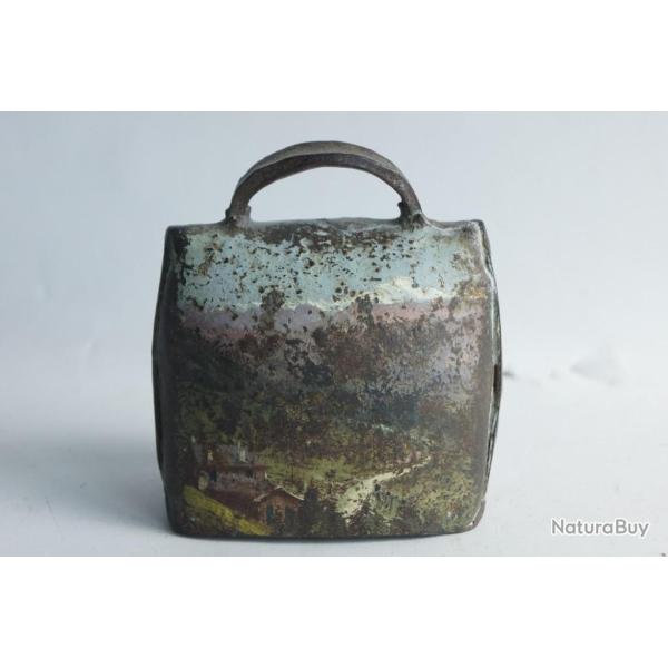 Ancienne cloche peint paysage Souvenir Montagne Suisse