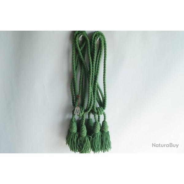 4 Embrasses de rideau � pompons vert Passementerie