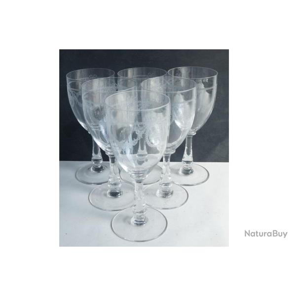 SAINT LOUIS 6 Verres � eau cristal Sapho 17,4 cm