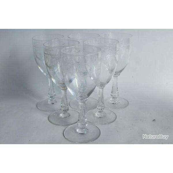 SAINT LOUIS 6 Verres � eau cristal Sapho 17,2 cm