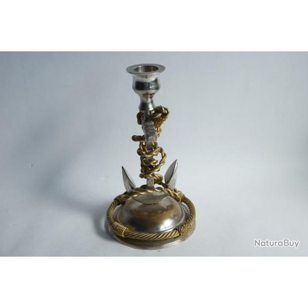 Bougeoir bronze Ancre Marine