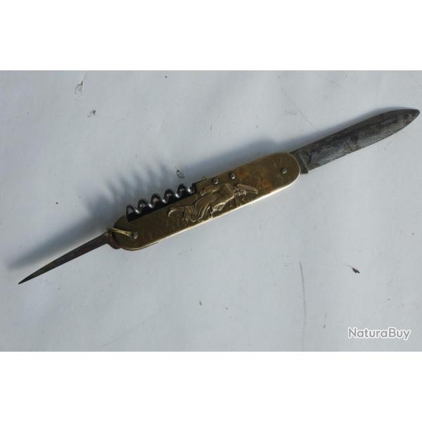 Ancien couteau multifonctions tire-bouchon Coursolle Bigoud�ne