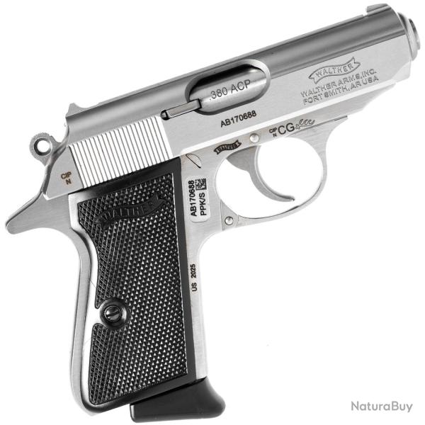 PISTOLER WALTHER PPK/S 380 ACP, 7 COUPS - INOX