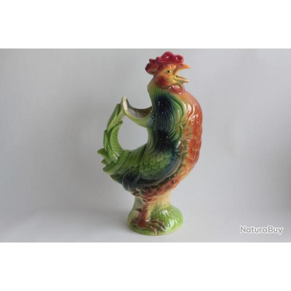 Pichet barbotine Coq St Cl�ment N�7516