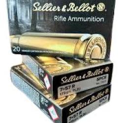 Cartouches Sellier & Bellot calibre 7X57R 11.2grs 173grs x20