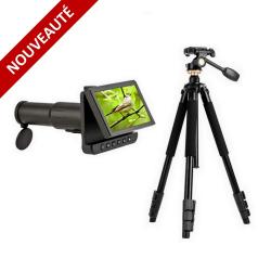 KIT DIGITAL OPTIC longue-vue num&eacute;rique 50x avec &eacute;cran + Tr&eacute;pied TQ338 360&deg;
