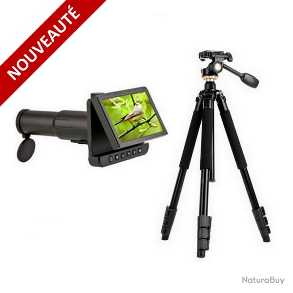 KIT DIGITAL OPTIC longue-vue num�rique 50x avec �cran + Tr�pied TQ338 360�