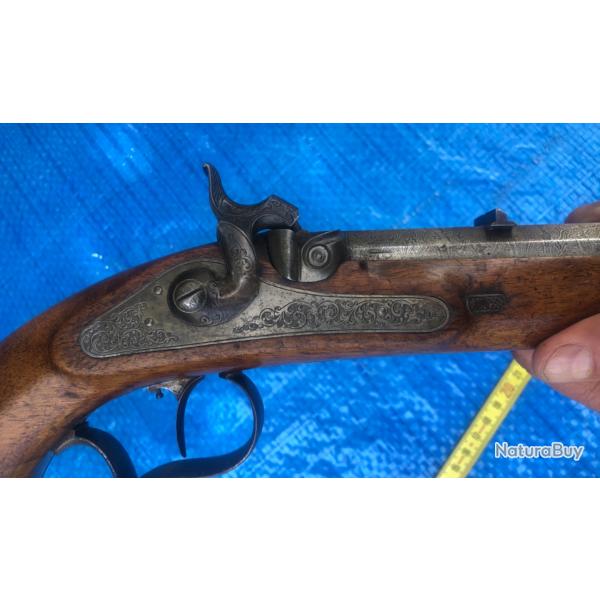 EXCELLENT PISTOLET DE TIR OU D'OFFICIER � PERCUTION RAY� CAL 44