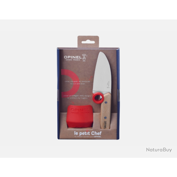 Opinel Le Petit Chef - Couteau Enfant avec Guide de Coupe