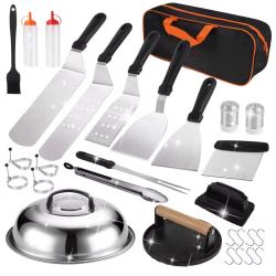 Ensemble d'ustensiles de barbecue 29 pi&egrave;ces, accessoires de grillade...ENCHERE 1 EURO