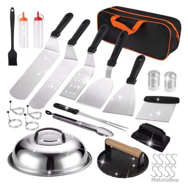 Ensemble d'ustensiles de barbecue 29 pi�ces, accessoires de grillade...ENCHERE 1 EURO