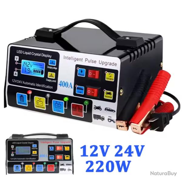 Chargeur de batterie intelligent 220W pour voiture, chargeur de batterie 12V/24V ..ENCHERE 1 EURO