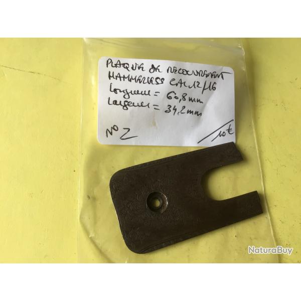 VENDU PAR LE-CUIRASSIER N�2 PLAQUE DE RECOUVREMENT FUSIL HAMMERLESS CAL 12/16