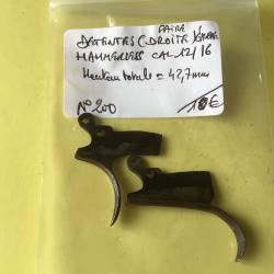 VENDU PAR LE-CUIRASSIER N&deg;200 PAIRE D&Eacute;TENTES FUSIL HAMMERLESS CAL 12/16