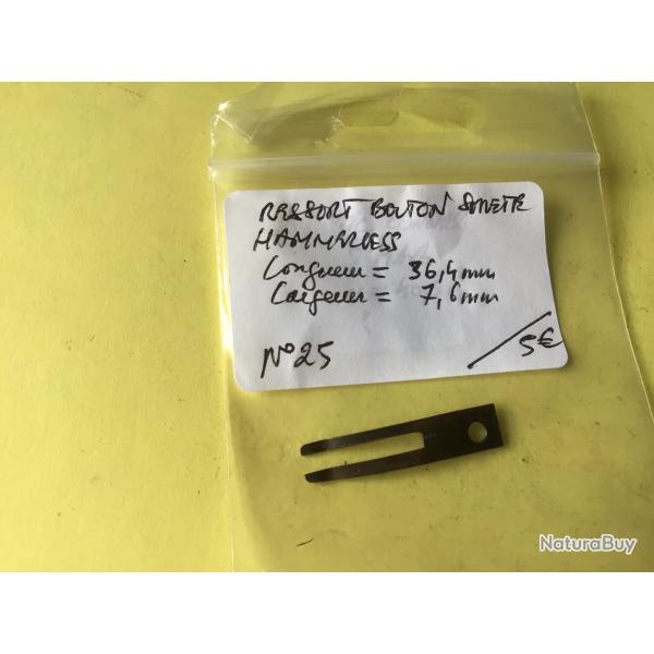 VENDU PAR LE-CUIRASSIER N�25 RESSORT DE BOUTON S�RET� FUSIL HAMMERLESS CAL 12/16
