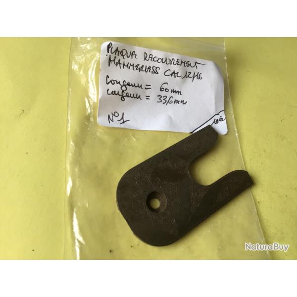 VENDU PAR LE-CUIRASSIER N�1 PLAQUE RECOUVREMENT  FUSIL HAMMERLESS CAL 12/16