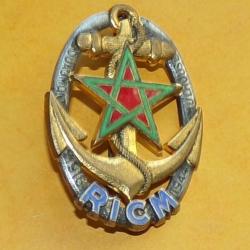 R&eacute;giment d'Infanterie Coloniale du MAROC, 46 mm, dos grenu, FABRICANT&nbsp;DRAGO PARIS ,43 RUE OLIVIER ME