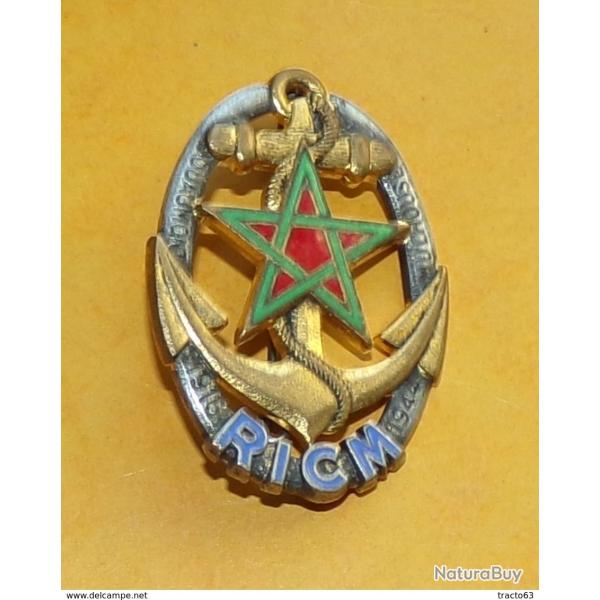 R�giment d'Infanterie Coloniale du MAROC, 46 mm, dos grenu, FABRICANT�DRAGO PARIS ,43 RUE OLIVIER ME