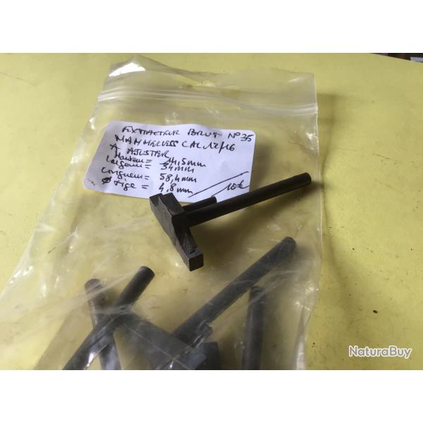 VENDU PAR LE-CUIRASSIER N�35 EXTRACTEUR BRUT A AJUSTER POUR  FUSIL HAMMERLESS VAL 12/16