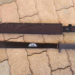 Grande Machette Military Guide de Brousse Lame Acier Inox Manche Abs Etui Nylon Amazonas Albainox 00