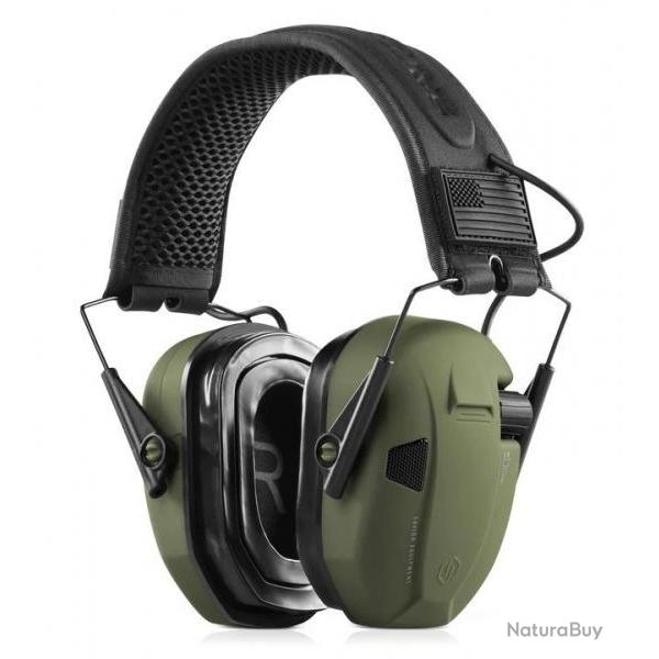 Casque antibruit �l�ctronique Savior couleur olive green