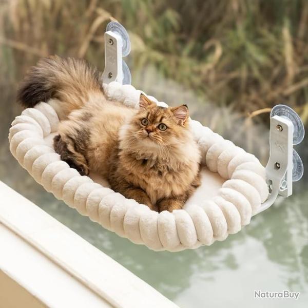 Hamac pour Chat Pliable Reversible Support 18kg Creme M