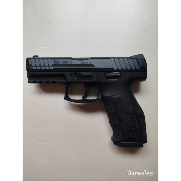 Pistolet Heckler & koch SFP9 calibre 9mm quasi neuf avec mallette et tous accessoires d'origine