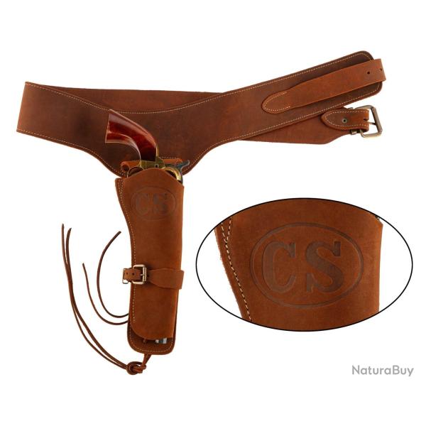 Ceinturon Confederation State 110 cm avec Marquage CS et Holster - Historia Trading