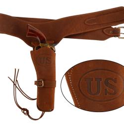 Ceinturon Union State 110 cm avec Marquage US et Holster Historia Trading