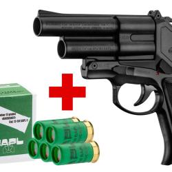 Pack Pistolet Gomm-Cogne GC54 Bronz&eacute; et 5 Cartouches 12/50 Chevrotine SAPL