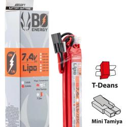 2 Sticks Batterie LiPo 2S 7.4V 1300mAh 25C Connectique T-Dean - Bo Manufacture