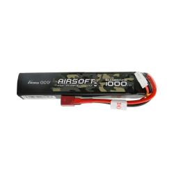 Batterie Lipo Airsoft 7.4V 1000mAh 25C 2S1P T-Plug - Gens Ace Genspow