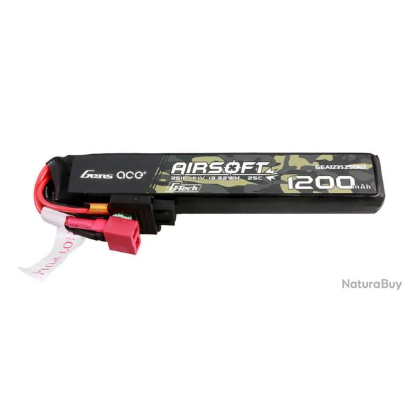 Batterie LiPo 11.1V 1200mAh 25C 1 Stick T-Dean G-Tech Genspow