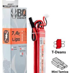 2 Sticks Batterie LiPo 2S 7.4V 1000mAh 25C Mini Tamiya - BO Manufacture